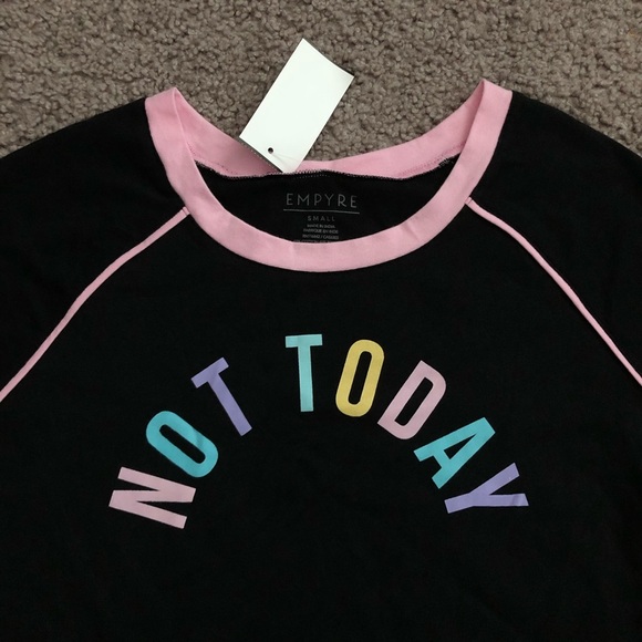 Emprye Not Today Raglan Tee Womens S - Picture 3 of 8